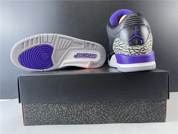 Air Jordan 3 Retro Black Court Purple CT8532-050