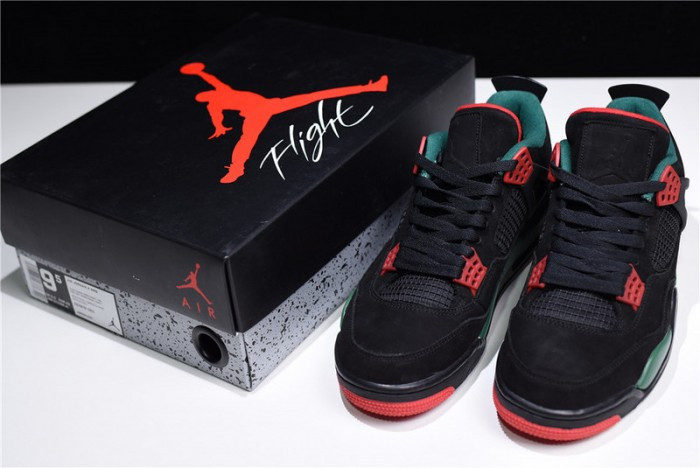 Air Jordan 4 NRG “GUCC” Black/Gorge Green-Varsity Red AQ3816-063